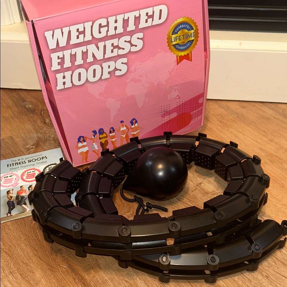 Black Weighted Fitness Hoop